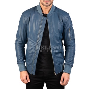 Wholesale Mens Real <b>Leather</b> <b>Jacket</b> Custom Front OEM Factory Price Genuine Cowhide Biker Coat Bulk Supply High Quality - Product Image 1