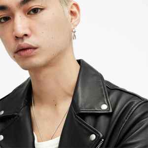 Chaqueta de cuero PU para hombre con cuello levantado Popular de otoño, chaqueta con cremallera al por mayor de moda con logotipo frontal, estilo fresco para hombre - Product Image 5