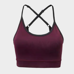 Haut pour femmes soutien-gorge de sport à impact sans couture rembourré Gym Yoga course entraînement Fitness réglable évacuation de l'humidité antichoc - Product Image 2