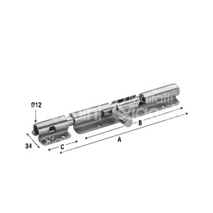 Perno automático de resorte resistente con candado galvanizado - Product Image 1