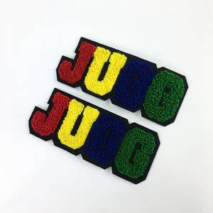 Presse à chaud, patchs en chenille à paillettes, insigne de personnalité, patchs de vêtement, patch de broderie personnalisé pour vêtements, vente en gros - Product Image 4