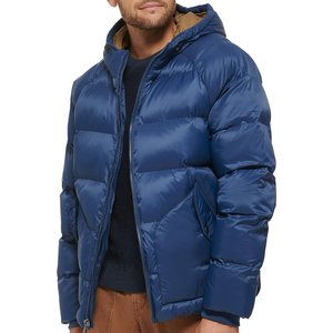 Nueva venta al por mayor personalizada con capucha y cremallera cálida burbuja abajo abrigo invierno brillante Puffer chaqueta poliéster Shell abajo chaqueta hombres 2025 - Product Image 2