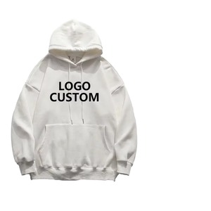 เสื้อฮู้ดผู้ชายผ้าฝ้าย100% ขนาดใหญ่พร้อมโลโก้ด้านหน้าแบบปักระบายอากาศได้และเป็นมิตรกับสิ่งแวดล้อมขายส่งโลโก้ตามสั่ง - Product Image 3