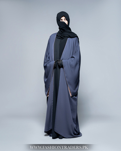 Abaya moderno modesto con frente abierto con mangas de campana Ligero Transpirable Tamaños y colores personalizados Ocasiones para todas las estaciones - Product Image 6