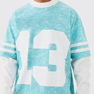 เสื้อยืดแขนยาวสองชั้นสไตล์วินเทจสำหรับทุกเพศเสื้อยืดแนวสตรีทผ้าคอตตอน100% โอเวอร์ไซส์300กรัมกันยูวีเสื้อยืดพิมพ์ลายแบบกำหนดเอง - Product Image 3