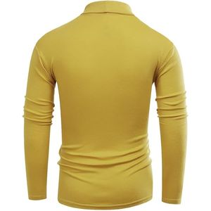 เสื้อสเวตเตอร์คอกลมแขนยาวลำลองสำหรับผู้ชายเสื้อสเวตเตอร์ผ้าโพลีเอสเตอร์สีพื้น - Product Image 2