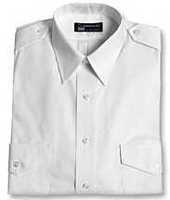 Chemise de pilote blanche personnalisée en gros, de bonne qualité, uniforme uni pour hommes, uniforme d'hôtesse de l'air, confortable, respirant, durable