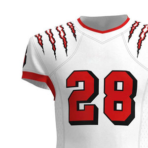 เสื้อเจอร์ซีย์อเมริกันฟุตบอลสำหรับผู้ชายผ้าโพลีเอสเตอร์แห้งเร็ว100% ผลิตตามสั่ง - Product Image 3