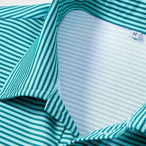 เสื้อโปโลระบายอากาศสีพื้นของผู้ชายเสื้อโปโลลำลอง2025ออกแบบโลโก้ได้ตามต้องการ - Product Image 5