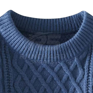 Men's Cotton Knit Breathable <b>Pullover</b> <b>Sweater</b> with Front Logo-Warm Winter Casual Wear - Product Image 3