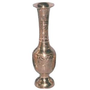 Florero de latón de alta calidad con grabado en oro acabado para decoración del hogar florero decorativo de mesa - Product Image 3