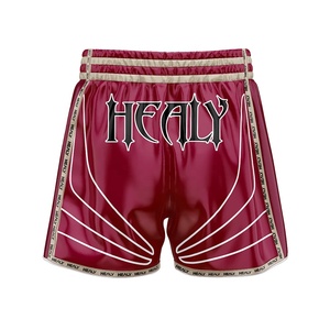 Shorts de boxe personnalisés HEALY pour hommes, satin de haute qualité, séchage rapide, respirants, pour entraînement MMA, combats et salle de sport. - Product Image 2