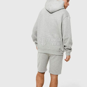 OEM Casual Men's Hoodie Shorts <b>Set</b> Best Cotton Made Plus Size Summer Solid Printed Pattern for Sale - Product Image 6