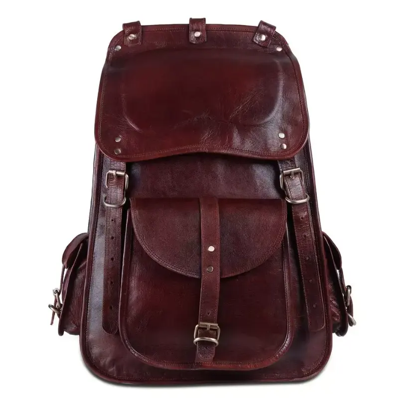 Fashion Youth Original Leather Backpack Laptop for Men Custom Backpack School Shoulder Bag Women Polished Leather Backpack