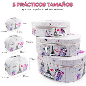 Trousse de Toilette Portable 3 Pièces avec Miroir, Grande Capacité, Étui Cosmétique Personnalisable avec Logo pour Rangement de Maquillage - Product Image 3