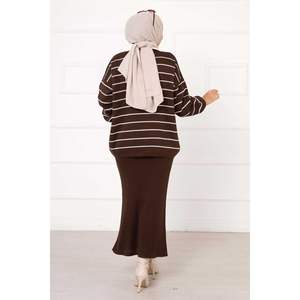 ชุดครอปลายทาง2ชิ้นสีน้ำตาล - Product Image 5