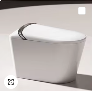 WC Intelligente Allungato di Alta Qualità con Montaggio a Pavimento, Doppio Scarico, Sedile Riscaldato e Design Monoblocco - Product Image 1