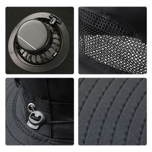 Sombrero de Ala Ancha con Ventilador Solar para Protección Solar al Aire Libre, Pesca y Senderismo, Regalo Ideal para el Día del Padre - Product Image 2
