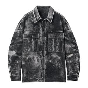 Unisex Luxury High-Street Black Leather Double Breasted Winter Thick <b>Jacket</b> High Quality Reversible Chest Flap Pockets <b>Patchwork</b> - Product Image 4