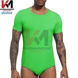 Wholesale OEM <b>Mens</b> Short Sleeve Bodysuit Cotton Spandex One-Piece Romper Pajama Supplier <b>Onesies</b> Wholesalers - Product Image 3