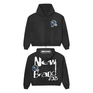 Sudadera con capucha para mujer con estampado personalizado y logotipo frontal, sudaderas con cremallera completa, sudaderas con capucha básicas de invierno para mujer, superventas de 2025 - Product Image 1