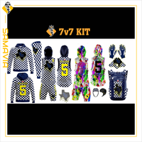 SAMAVIA Ensemble d'uniformes de football américain personnalisés 100 % polyester respirant, maillot sans manches et short, pour équipes et tournois