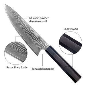 <span class=keywords><strong>Tokyo</strong></span> tozu el işi dövme tüy mutfak bıçağı şam bıçaklar abanoz Buffalo boynuz kolu ahşap kolu - Product Image 6