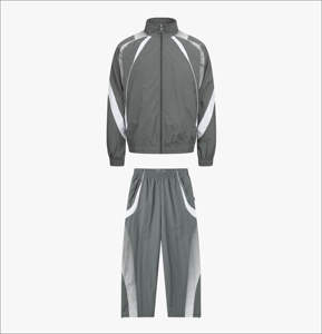 Ensemble survêtement pour homme personnalisé, coupe-vent en nylon, veste de sport et pantalon de survêtement, fermeture éclair, coupe-vent pour homme - Product Image 5