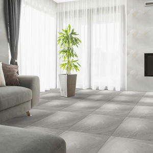 Carrelages de sol en porcelaine émaillée polie 600x600mm Provenza Grey Matt Finish Plancher en porcelaine de luxe pour la maison et le bureau - Product Image 3