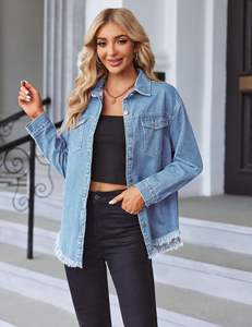 Mejor Edición de buen fabricante disponible en el cliente de precio razonable más demandado para las chaquetas de mezclilla de las mujeres - Product Image 1