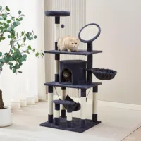 Arbre à chat interactif moderne et écologique de qualité supérieure, design tendance de Noël, pour grands chats, en sisal durable, vente en gros