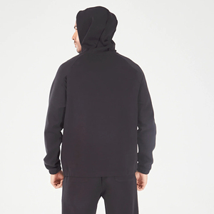 Sudaderas con capucha de gran tamaño de algodón 100% de alta calidad para hombre Sudaderas con capucha con logotipo impreso en 3D personalizado de color sólido para hombre - Product Image 3