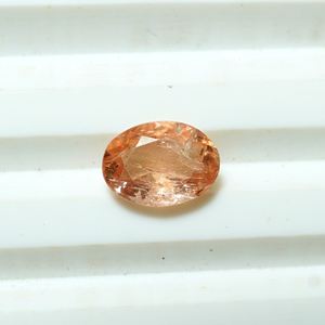 Piedra preciosa suelta de corte ovalado facetado de topacio imperial Rosa natural para la fabricación de joyas - Product Image 1