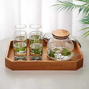 Plateaux écologiques en bois naturel pour aliments, décor de dîner de la meilleure qualité, ensemble de plateaux de service pour repas - Product Image 3