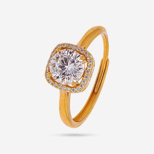 Bague Chevalière en Argent 92,5 Plaqué Or Rose, Incrustation Technologie Griffe, Élégante Bague de Fiançailles - 188518 - Product Image 1
