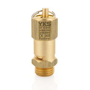 Soupape de sécurité en laiton scellée certifiée CE 1/4'' 10 bars - Soupape de surpression de type scellé - Matériau en laiton - Product Image 1