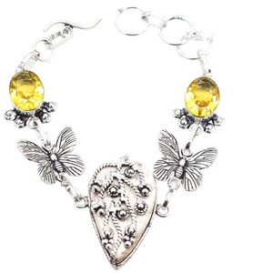 Pulsera surtida de múltiples piedras preciosas de cristal Natural de moda para mujer, joyería de latón de cobre con brazaletes de piedras preciosas mixtas - Product Image 3