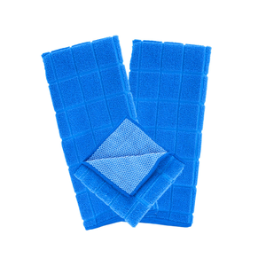 ผ้าขนหนูในครัวผ้าฝ้ายปักลาย100% ลายตารางสีดำเป็นมิตรกับงบประมาณผ้าเช็ดตัวในครัว250แบบเรียบง่ายระบบ GSM อินเดียผลิตแบบ MOQ 50ชิ้น - Product Image 6