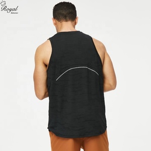 Hot Sale High Street 100% Cotton Breathable 220g Knitted Longline O Neck Casual <b>Gym</b> <b>Vest</b> Sleeveless <b>Men</b> Tank Top - Product Image 3