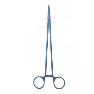 DeBakey Needle Holder Forceps Straight Blue Coated Stainless Steel Manual Professional <b>Precision</b> Suture <b>Tool</b> Surgical SURGICAL - Product Image 6
