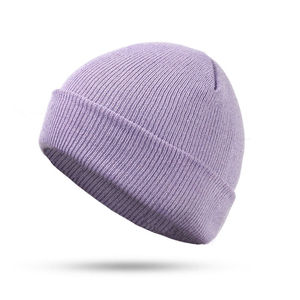 Wholesale Unisex Solid Color Winter <b>Warm</b> Beanie <b>Hat</b> Fashionable Knit Custom Logo Multi-Color Customizable Logo <b>for</b> <b>Men</b> And Women - Product Image 2