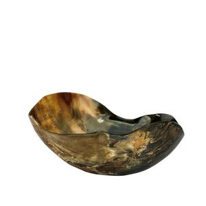 Bol en corne noir et brun poli à la main, variation naturelle, écologique, léger, pour une utilisation minimaliste à la maison ou lors de fêtes - Product Image 2