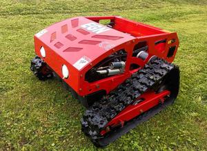 Tondeuse à gazon robotisée télécommandée à essence 2 temps de haute qualité 1800W 28V de qualité industrielle avec boîte à herbe à chenilles pour l'agriculture - Product Image 5