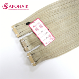 Meilleure vente 12 pouces blond cendré #613 Remy Extensions de cheveux haute qualité ruban droit Salon qualité brut cheveux humains vietnamiens - Product Image 2