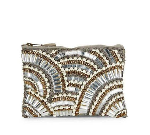 Pochette brodée de perles de rocaille Pochette perlée artisanale Conception complexe Motif floral artisanal Main par glowin fashion - Product Image 5