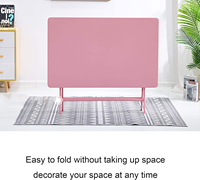 Petite table pliante nordique, chaise moderne en fer rose, durable pour la maison, balcon, meubles d'extérieur, style campagnard