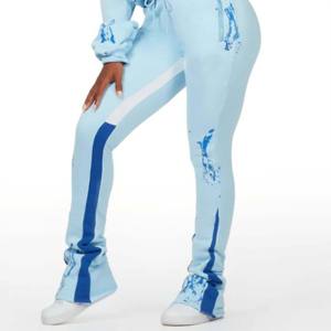 Chándal apilado de mujer de tela premium-Conjunto de dos piezas cómodo y de moda - Product Image 5