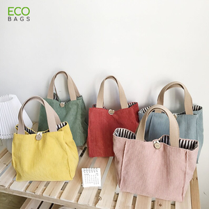 Sacs à déjeuner en velours côtelé personnalisés, prix d'usine ODM OEM 2023, vente chaude, couleur personnalisée, 4 personnes, Vietnam, matériau polyester durable, bureau - Product Image 6