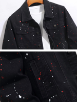 Chaqueta Vaquera Juvenil de Última Moda, Bordada Personalizada, con Revestimiento Lavado, Transpirable, Cortavientos, de Corte Holgado, con Degradado, para Hombre y Mujer