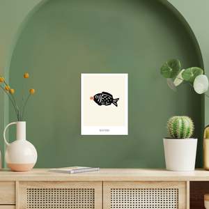 Impresión Artística Minimalista de Pescado de Soya, Diseño de Naturaleza Muerta en Papel - Product Image 4